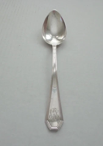 Dominick & Haff QUEEN ANN PLAIN Sterling Silver Serving Spoon, 60 grams Cover