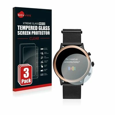 Fossil Julianna HR (5.Gen), 3x Xtreme Glass HD33 Tempered Glass Screen Protector - Изображение 1 из 4