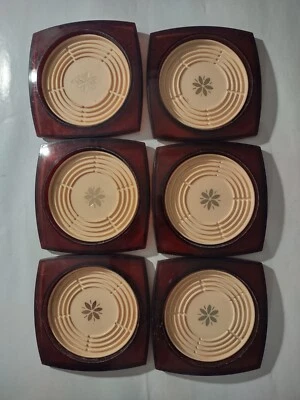 6 posavasos de acrílico Lucite vintage años 60 artículos de bar Foto 1 de 2