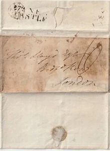 1788 RARO 1er TIPO NEWCASTLE KILOMETRAJE PMK WREN & AIREY CARTA A THOMAS LLOYD - Imagen 1 de 3