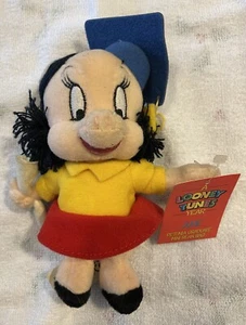NWT Warner Bros 1999 Looney Tune Petunia Pig June Graduate Mini 5" Beanbag Plush - Picture 1 of 5