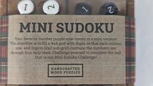 Games. Toy.  Mini Sudoku Game. Wood Puzzle. - Picture 1 of 10