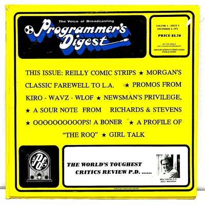 Programmer's Digest Volume 1 Issue 9 December 4, 1972 Vinyl Records 1st Press - Image 1 of 4