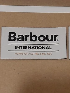 3 x Barbour International White Cloth patches - Picture 1 of 2