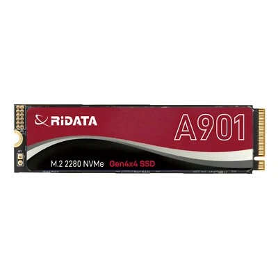 Ridata A901 NVMe 1.4 PCIe Gen 4x4 M.2 2280 Internal SSD Upto 7400MB/s PS5 Compat - Image 1 of 4