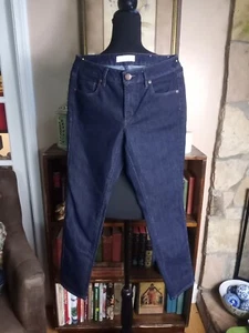 Ann Taylor LOFT Curvy Skinny Denim Jeans Women's 26/2 Blue Low Rise Dark Wash - Picture 1 of 8