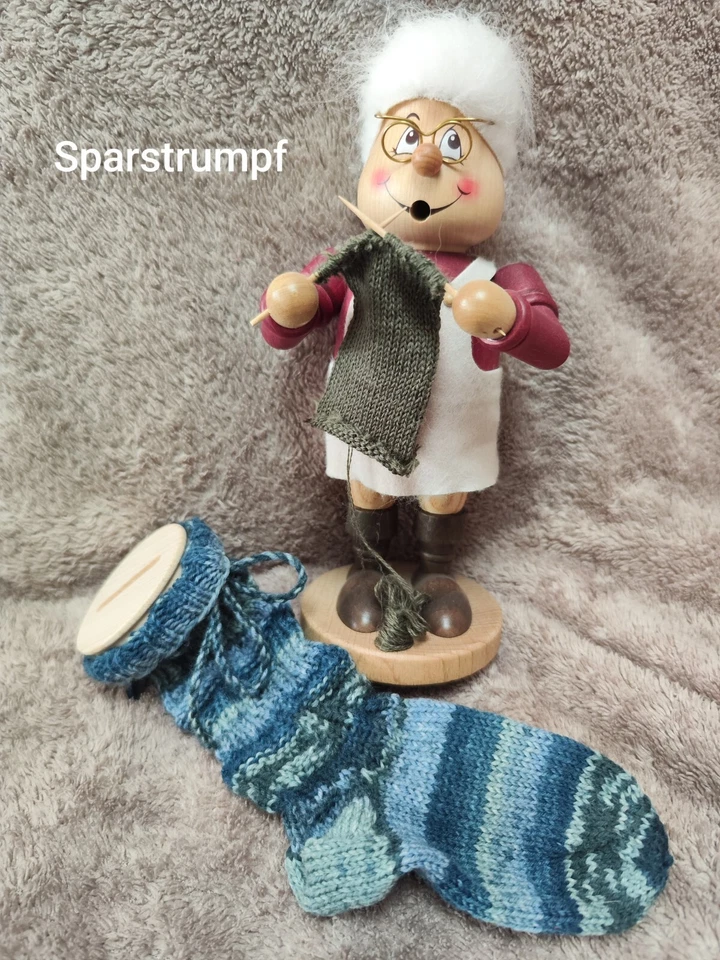 Selbstgestrickter Sparstrumpf Bunt Opal Markenwolle NEU - Bild 1 von 1