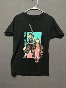 Demon Slayer Tanjiro Nezuko T-Shirt Medium Black Anime Cosplay Manga - Picture 1 of 5