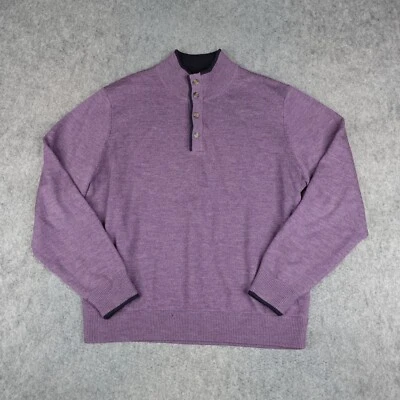 Suéter De Colección Brooks Brothers Para Hombre XL Púrpura Lana Merino Extra Fino Italiano Foto 1 de 4