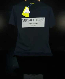 VERSACE JEANS COTURE SINCE 1989 VELVET PRINTED T SHIRT. - Picture 1 of 28