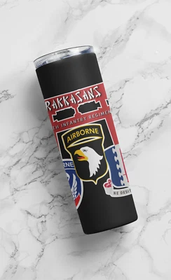 US ARMY 101ST AIRBORNE DIVISION Rakkasans 187th Infantry Regiment Tumbler - Image 1 of 3