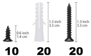 🆕 1.3" Screw , 1.3" Ancor & 0.6" Screw 50 Piece kit BLACK - Picture 1 of 1