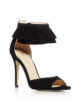 Sandalia de tacón Ivanka Trump Herlle con correa al tobillo para mujer ~ negra ~ talla 8 ~ ¡¡NUEVA EN CAJA!! $140 Foto 1 de 4