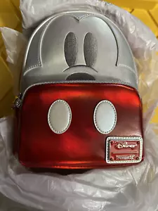 Loungefly Disney100 Platinum Mickey Mouse Cosplay Mini Rucksack ✅KOSTENLOSER VERSAND✅ - Bild 1 von 1
