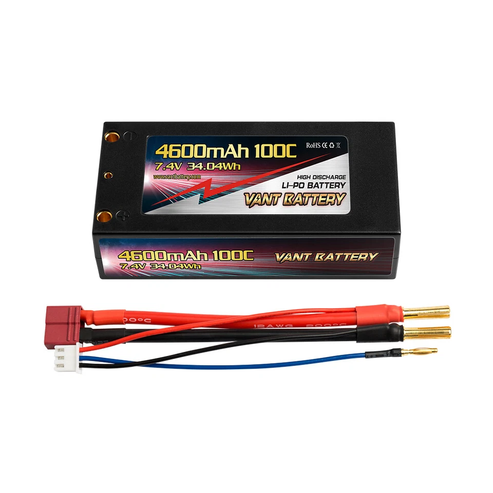 VANT 7.4V 4600mAh 100C 2S ROAR SHORTY LIPO BATTERY GENS ACE  LOSI 22 REEDY ORION - Image 1 of 1