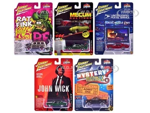 POP CULTURE 2024 RELEASE 1, SET OF 6 CARS 1/64 DIECAST JOHNNY LIGHTNING JLPC014 - Picture 1 of 8