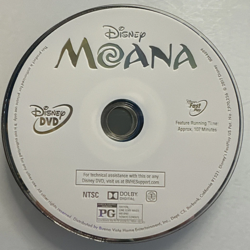 Moana Disney DVD Disc Only - Image 1 of 1