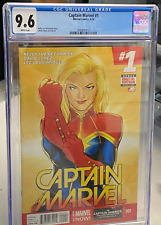 Captain Marvel #1 CGC 9.6 NM+ Marvel Comics 2014 WHITE PAGES