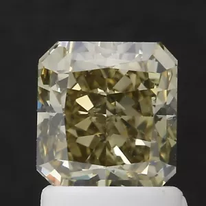 Loose Natural Untreated Radiant Diamond Fancy Dark Brown Yellow VS1 GIA 1.44ct - Picture 1 of 8
