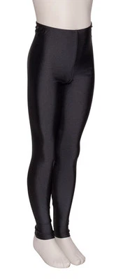 Girls Black Shiny Nylon Ankle Dance Gym Leggings By Katz Dancewear KDT002 Katz
