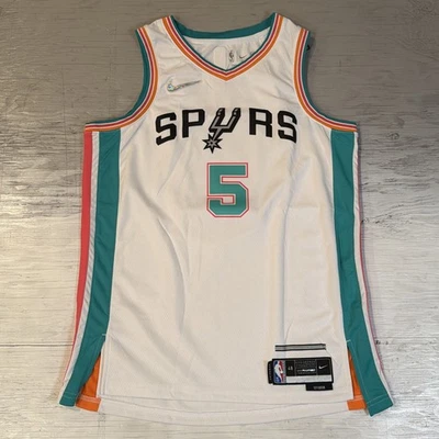 Nike NBA San Antonio Spurs Dejounte Murray #5 City Edition Swingman Jersey Sz 48 - Image 1 of 4