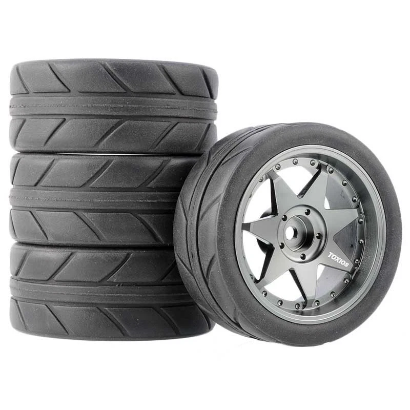 Llantas de aleación de coche de radiocontrol de turismo en carretera 1/10 llantas neumáticos para Tamiya Hpi Kyosho MST HPI Foto 1 de 4