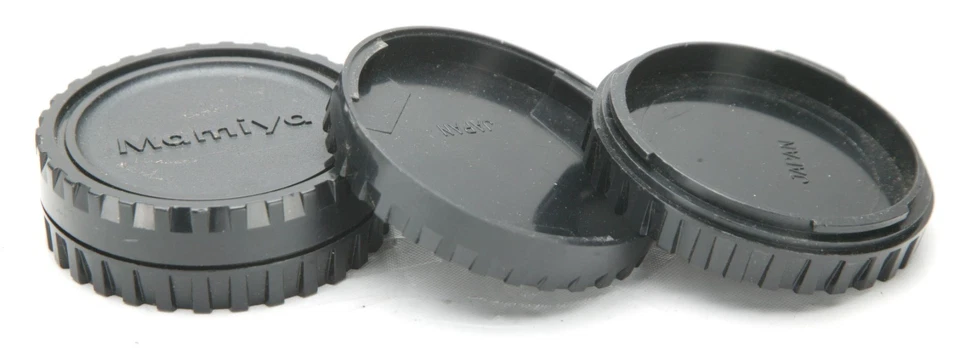 Mamiya M645 Manual Focus Two Rear Lens Caps & Two Body Caps. Cheapest Insurance. - Image 1 of 1