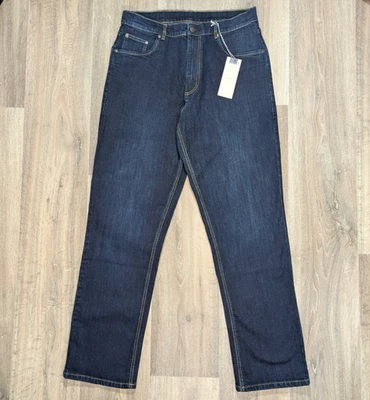 Jeans masculino Samuel Windsor W34 L33 azul regular ajuste reto 34L - Imagem 1 de 4