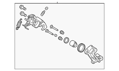 Genuine Mitsubishi Caliper Assembly 44001W120P - Image 1 of 2