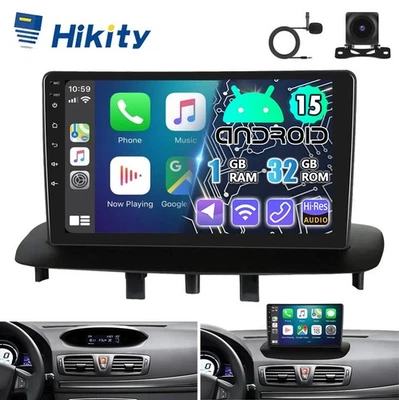 CarPlay Android15 Radio Für Renault Megane 3 2008-2016 GPS Navi WiFi 32GB RDS BT - Bild 1 von 4