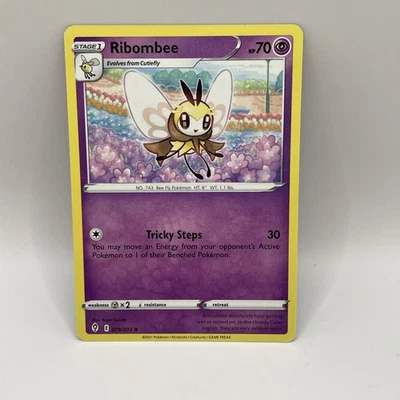 Ribombee SWSH07: Evolving Skies 079/203 Pokémon Card - Image 1 of 2