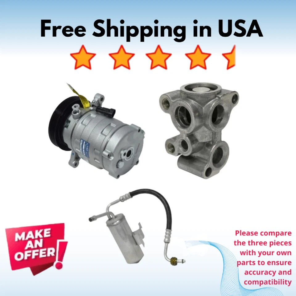 Kit Compressor A/C Fit Saturn SW2 1999-2001, SL2 1999-2002, SL1 2002, SL 2002 - Image 1 of 1