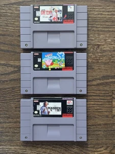 SNES Game Lot Kirby, Madden & Wayne Gretzky Tested! - Picture 1 of 3