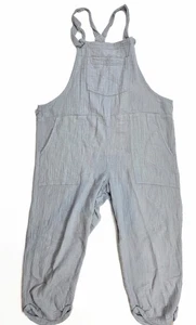 Aerie Gray Cotton Carpenter Utility Jumpsuit Overalls Women's Size XXL - Picture 1 of 5