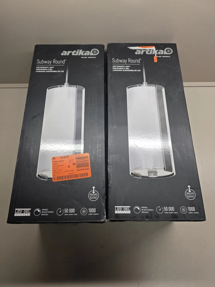 Artika Subway Round Pendant LED Light Fixture Model PDT-1SUB