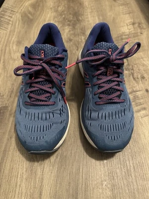 ASICS Gel-Cumulus 20 Running Shoes Blue Pink Women’s Size 9 Wide 1012A006 - Image 1 of 4