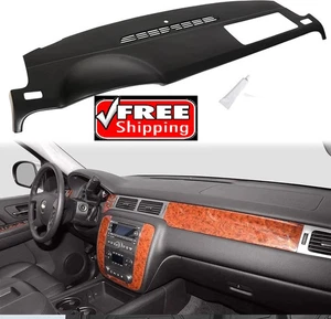 Dash Cover for 07–14 Chevy Tahoe Silverado GMC Sierra Yukon Dash Panel Black - Picture 1 of 6