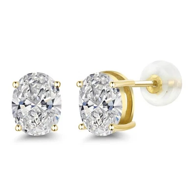 3.00 克拉切割 14K 黄金 IGI 认证实验室种植钻石耳钉 | — 第 1/4 张图片