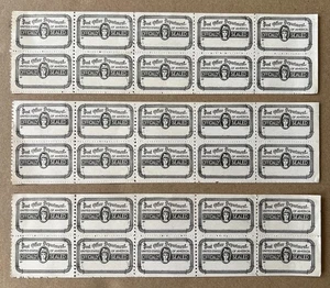 U.S. Officially Sealed Stamps OX15 – 3 Panes of 10 (1914, Unwmk) – 30 Total - Picture 1 of 3