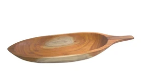 Macondo Colombia Handcrafted Wooden Long Dough Bowl Decorative Centerpiece - Picture 1 of 2