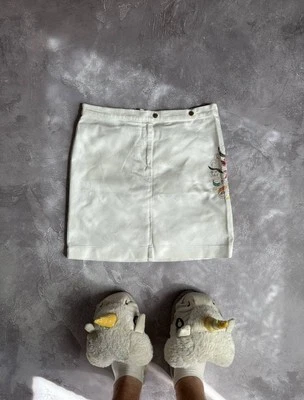 Falda roseta de algodón blanca de alta costura Gianni Versace para mujer talla 42 Foto 1 de 4