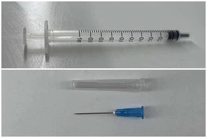 Steril verpackt 1 ml Spritze und  Kanüle 23 G LUER ulti med OVP NEU MHD 03/2026 - Bild 1 von 1