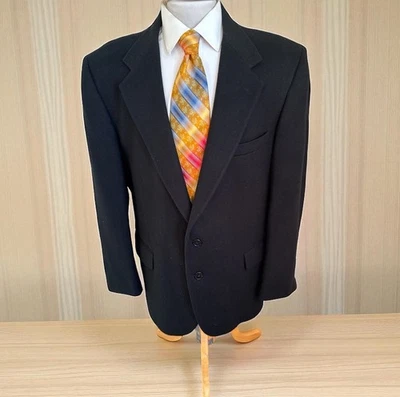 Chaqueta Blazer Abrigo Deportivo Macy's Negro 100% Cachemira Club Room Para Hombre Talla 46R Foto 1 de 4