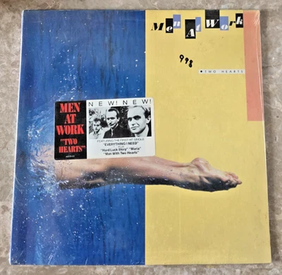 MEN AT WORK Two Hearts Original SEALED LP 1985 (COLUMBIA FC 40078) Hype Sticker - Image 1 of 2