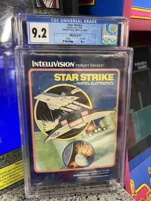 1981 Intellivision Star Strike Graded CGC 9.2 Sealed A++ V-Overlap Gatefold Box - Image 1 of 4