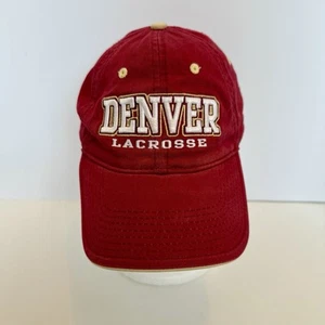 Vintage University of Denver Lacrosse Hat The Game Adjustable Cap Maroon Gold - Picture 1 of 15