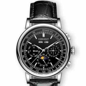 42mm Corgeut black dial date day 24 hours multifunction automatic mens Watch - Picture 1 of 5