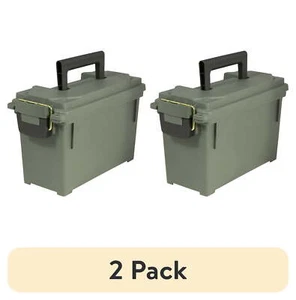 (2 pack) Field Ammo Box 11.6" L x 5.2" W x 7.2" H Plastic OD Green Bestseller - Picture 1 of 8
