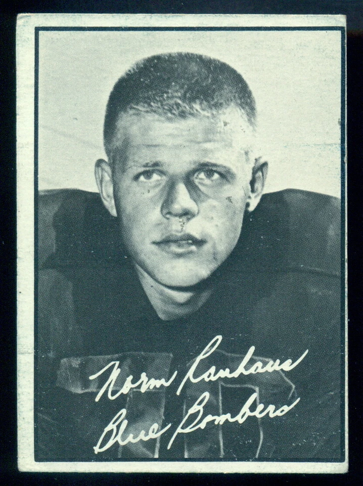 1961 TOPPS CFL FOOTBALL #129 NORM RAUHAUS EX Cond WINNIPEG BLUE BOMBERS Card - Image 1 of 1