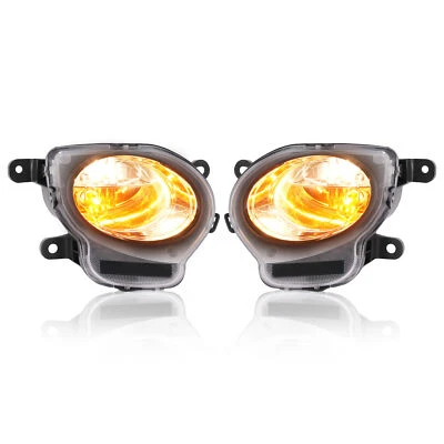 Pair Clear Lens Turn Signal Light Lamp Assembly For Fiat 500 2012-2017 W/Bulbs - Image 1 of 4